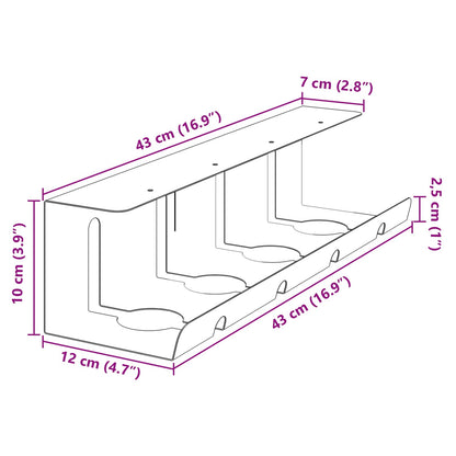 Under Desk Cable Management Tray 2 pcs Olive Green