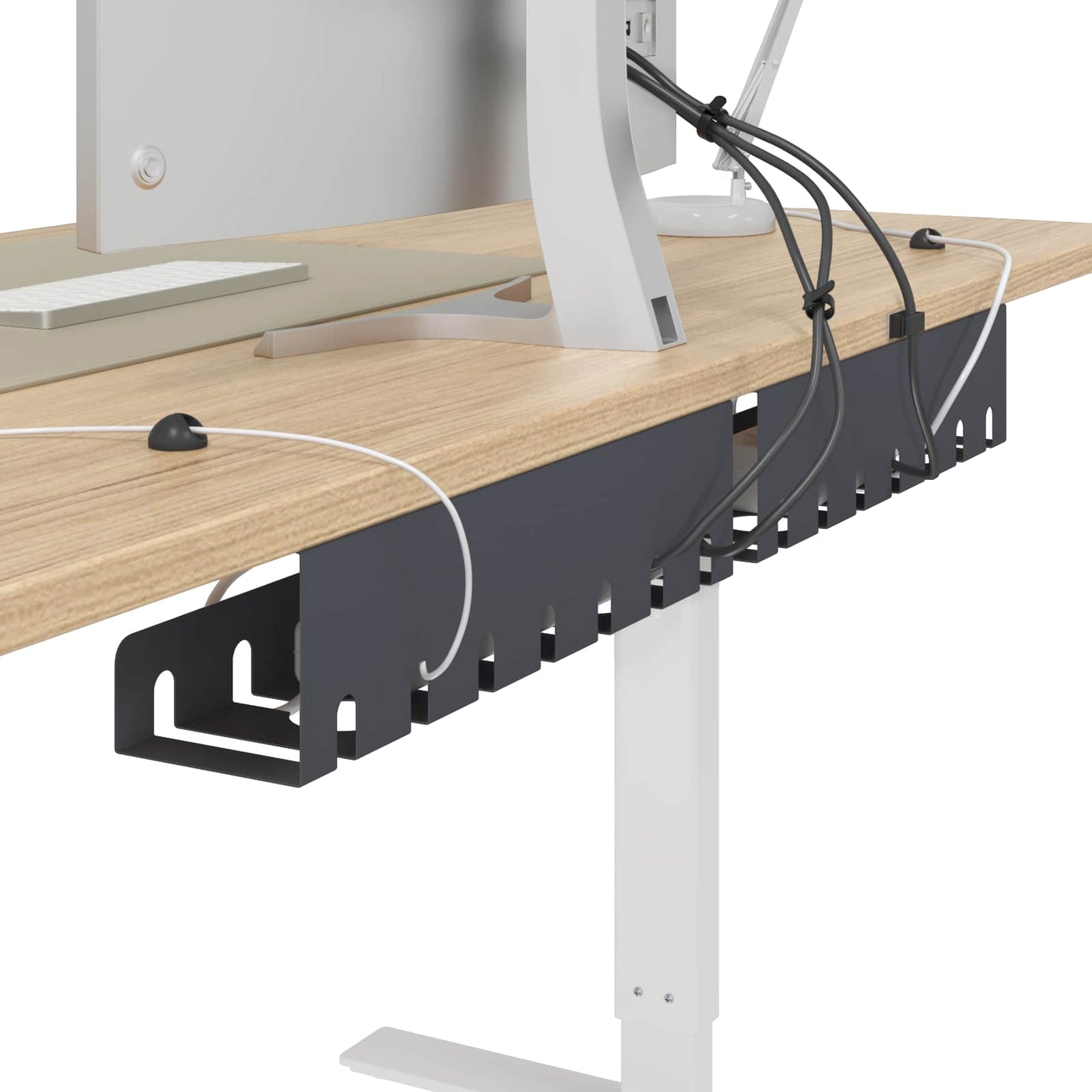 Under Desk Cable Management Tray 2 pcs Anthracite