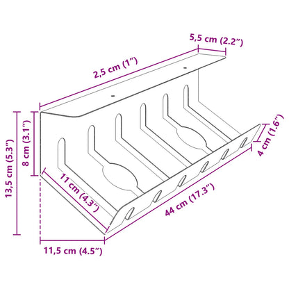 Under Desk Cable Management Tray 2 pcs Anthracite