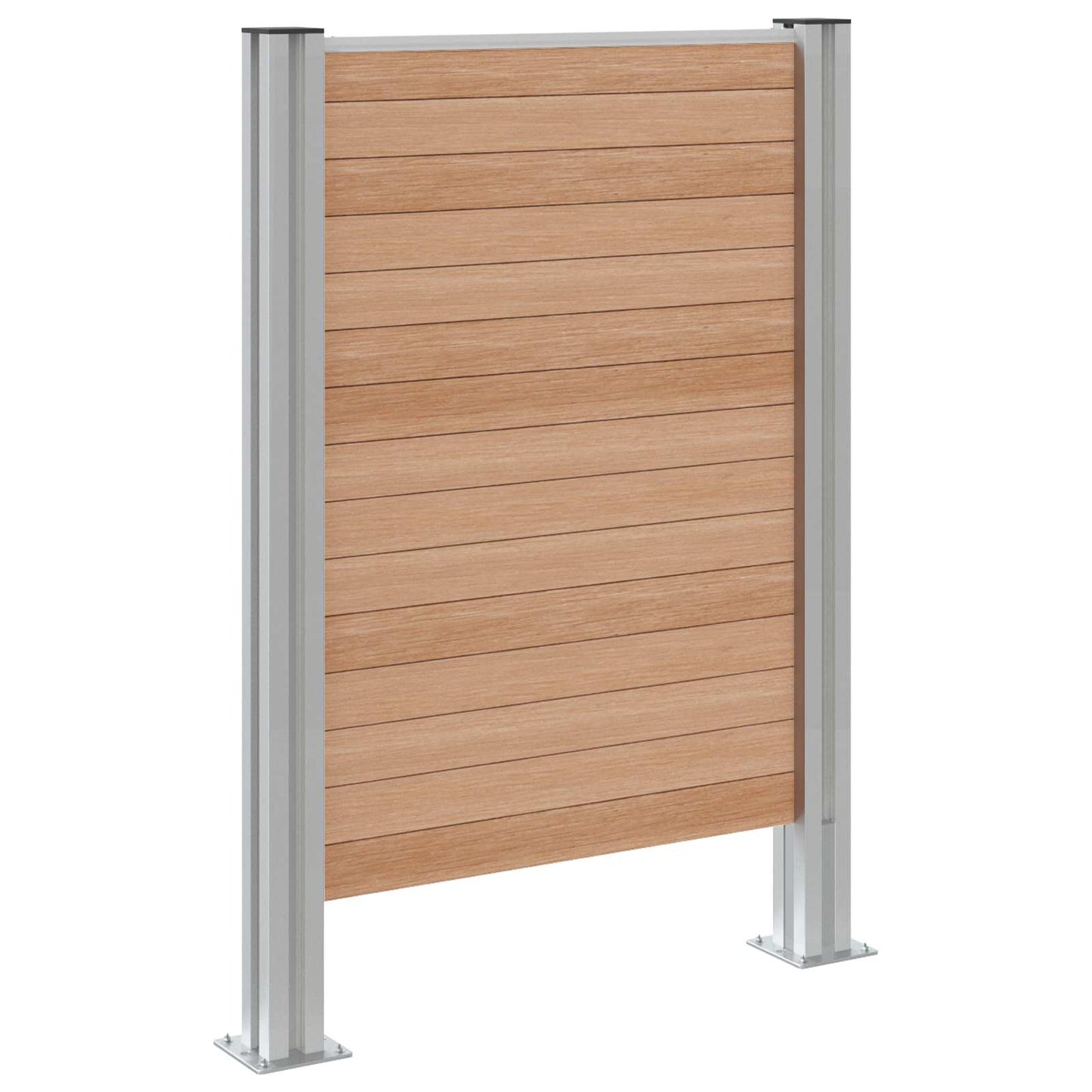 Garbage Bin Fence Brown 85 x 12 x 115 cm Aluminium and WPC