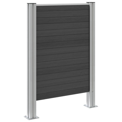 Garbage Bin Fence Grey 85 x 12 x 115 cm Aluminium and WPC