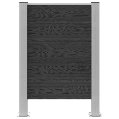 Garbage Bin Fence Grey 85 x 12 x 115 cm Aluminium and WPC