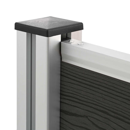 Garbage Bin Fence Grey 85 x 85 x 115 cm Aluminium and WPC