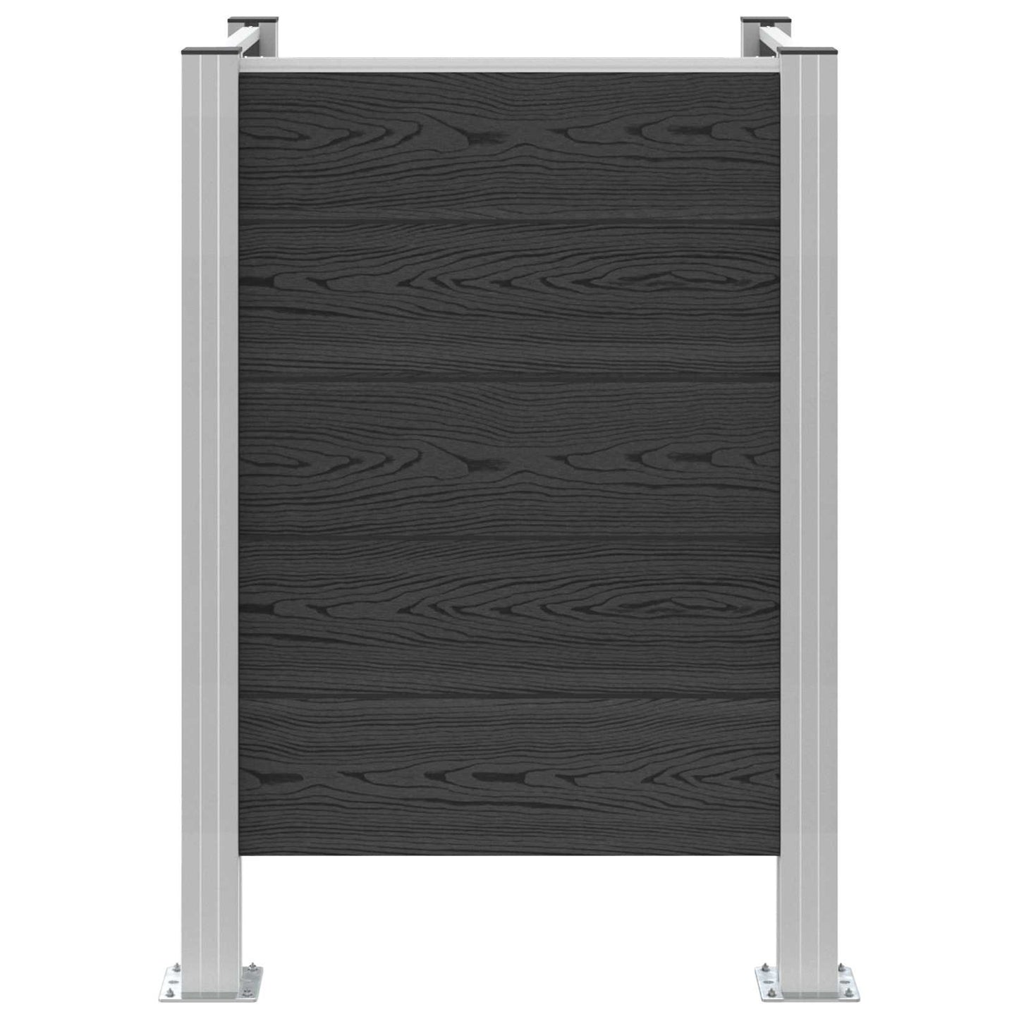 Garbage Bin Fence Grey 85 x 85 x 115 cm Aluminium and WPC
