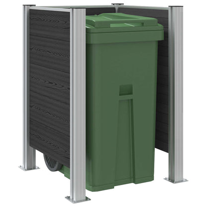 Garbage Bin Fence Grey 85 x 85 x 115 cm Aluminium and WPC