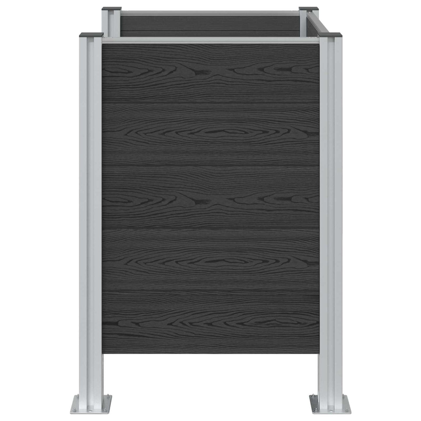 Garbage Bin Fence Grey 85 x 85 x 115 cm Aluminium and WPC