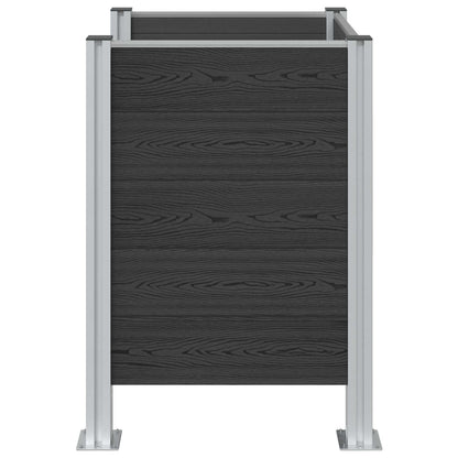 Garbage Bin Fence Grey 85 x 85 x 115 cm Aluminium and WPC