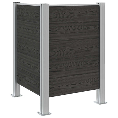 Garbage Bin Fence Grey 85 x 85 x 115 cm Aluminium and WPC