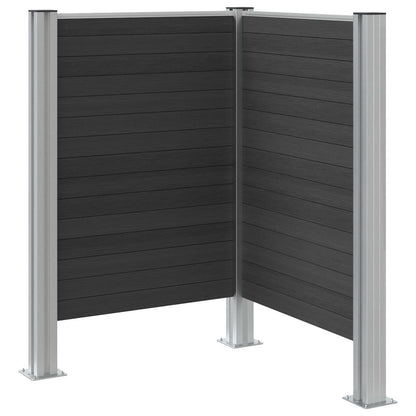 Garbage Bin Fence Grey 85 x 85 x 115 cm Aluminium and WPC