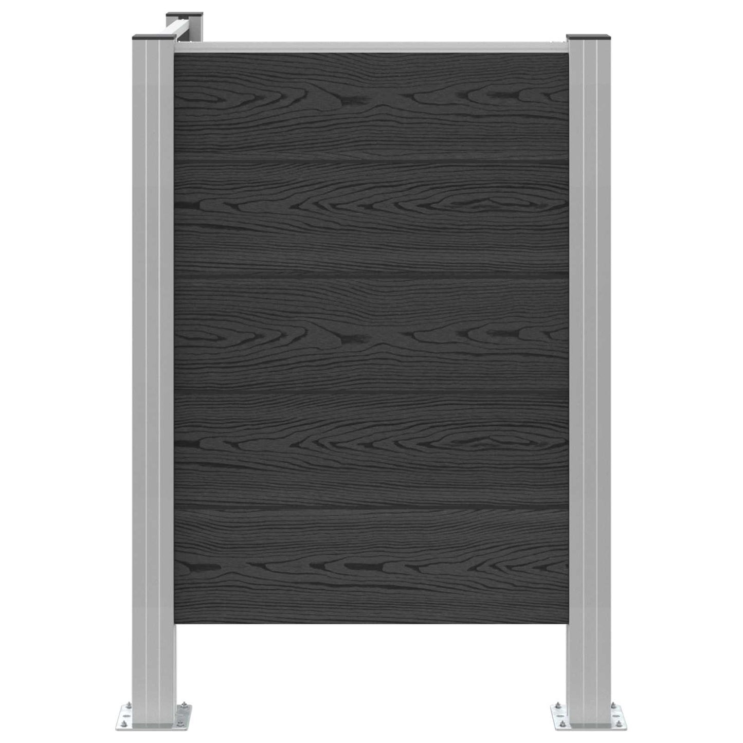 Garbage Bin Fence Grey 85 x 85 x 115 cm Aluminium and WPC