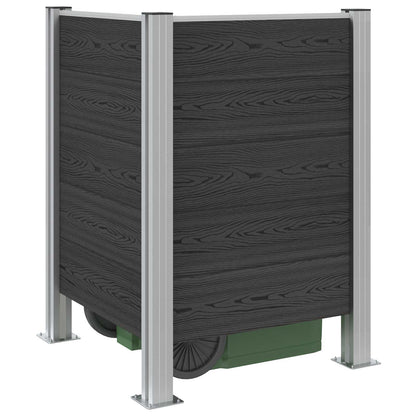 Garbage Bin Fence Grey 85 x 85 x 115 cm Aluminium and WPC
