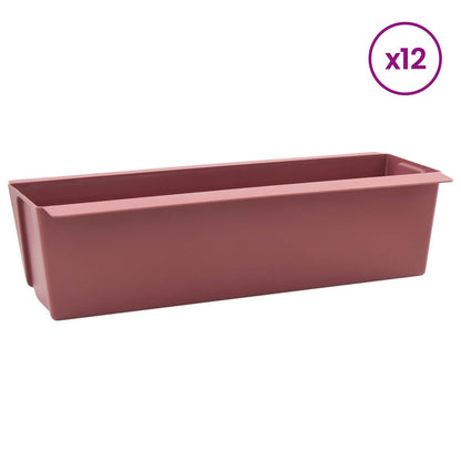Flower Boxes for Euro Pallets 12 pcs Brown 36.5 x 14 x 9.5 cm