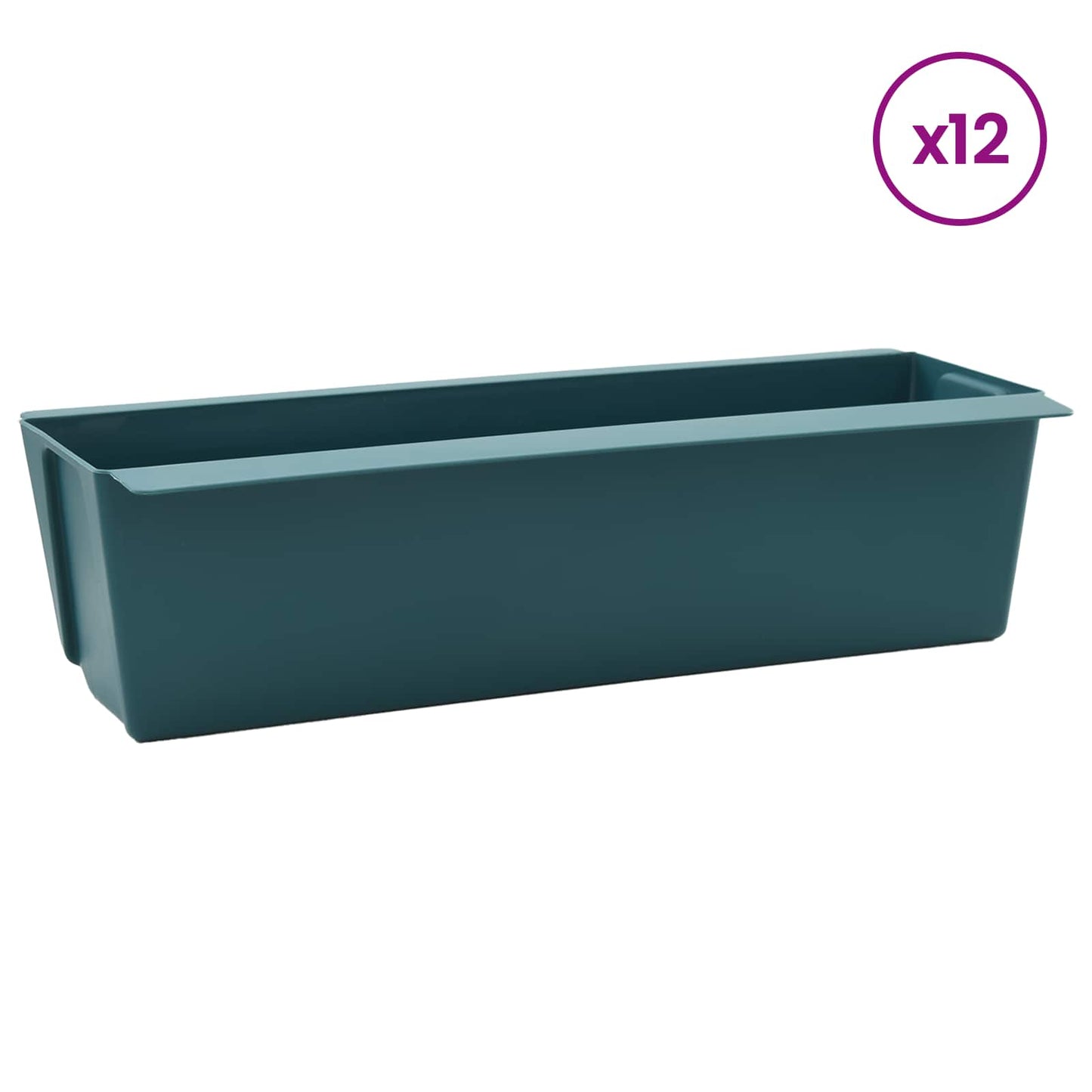 Flower Boxes for Euro Pallets 12 pcs Green 36 x 13.5 x 9.5 cm