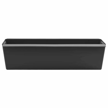 Flower Boxes for Euro Pallets 12 pcs Black 36 x 13.5 x 9.5 cm