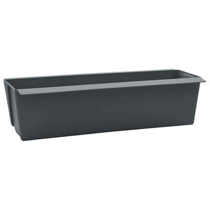 Flower Boxes for Euro Pallets 24 pcs Grey 36 x 13.5 x 9.5 cm