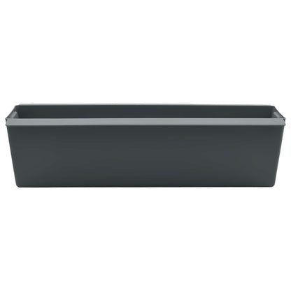 Flower Boxes for Euro Pallets 24 pcs Grey 36 x 13.5 x 9.5 cm