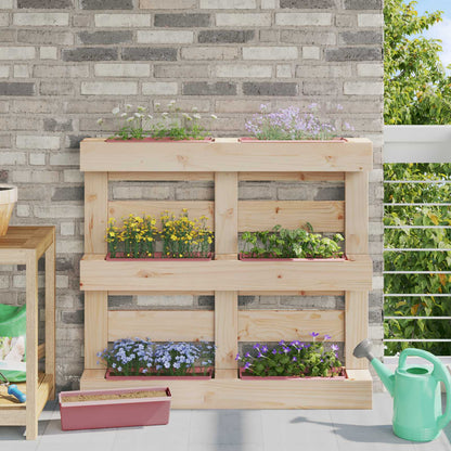 Flower Boxes for Euro Pallets 24 pcs Brown 36 x 13.5 x 9.5 cm