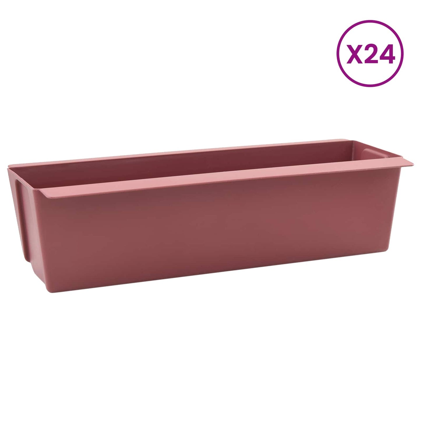 Flower Boxes for Euro Pallets 24 pcs Brown 36 x 13.5 x 9.5 cm