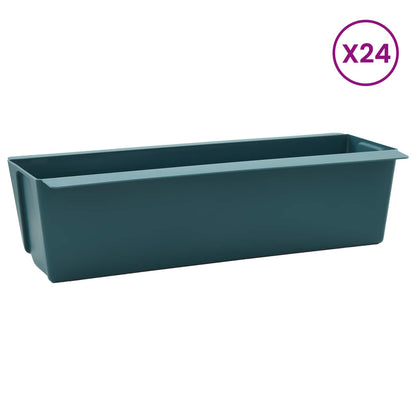 Flower Boxes for Euro Pallets 24 pcs Green 36 x 13.5 x 9.5 cm