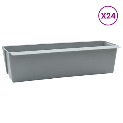 Flower Boxes for Euro Pallets 24 pcs Light grey