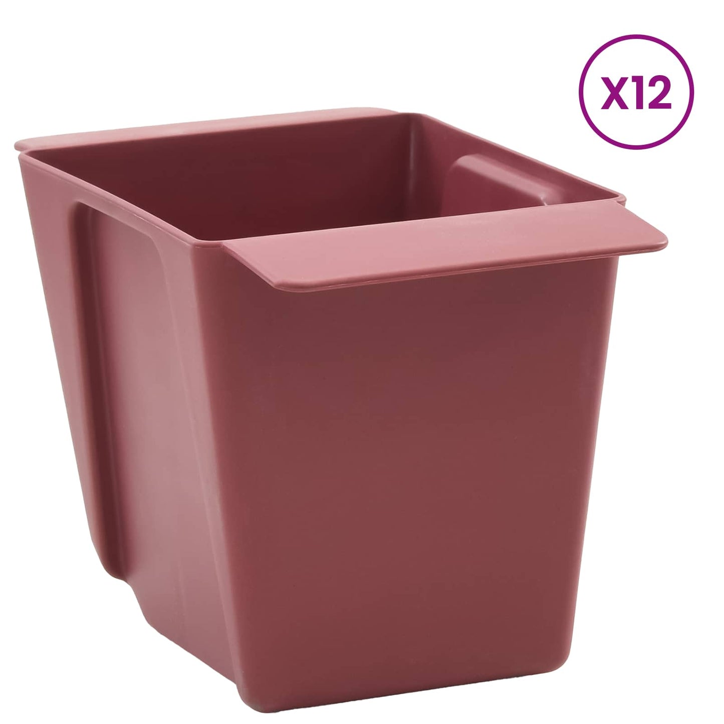 Flower Boxes for Euro Pallets 12 pcs Brown 14 x 9 x 9.5 cm