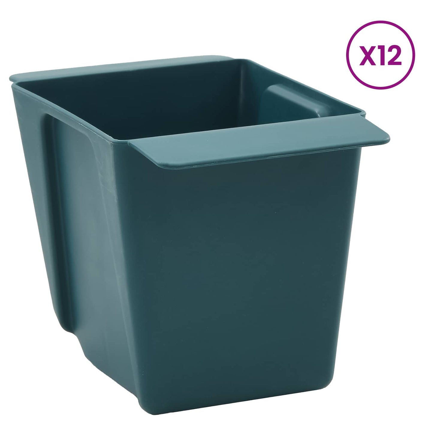 Flower Boxes for Euro Pallets 12 pcs Green 14 x 9 x 9.5 cm