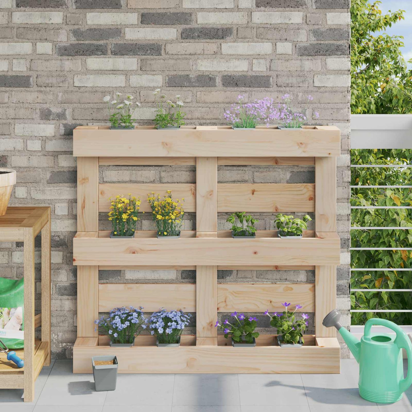 Flower Boxes for Euro Pallets 24 pcs Light grey