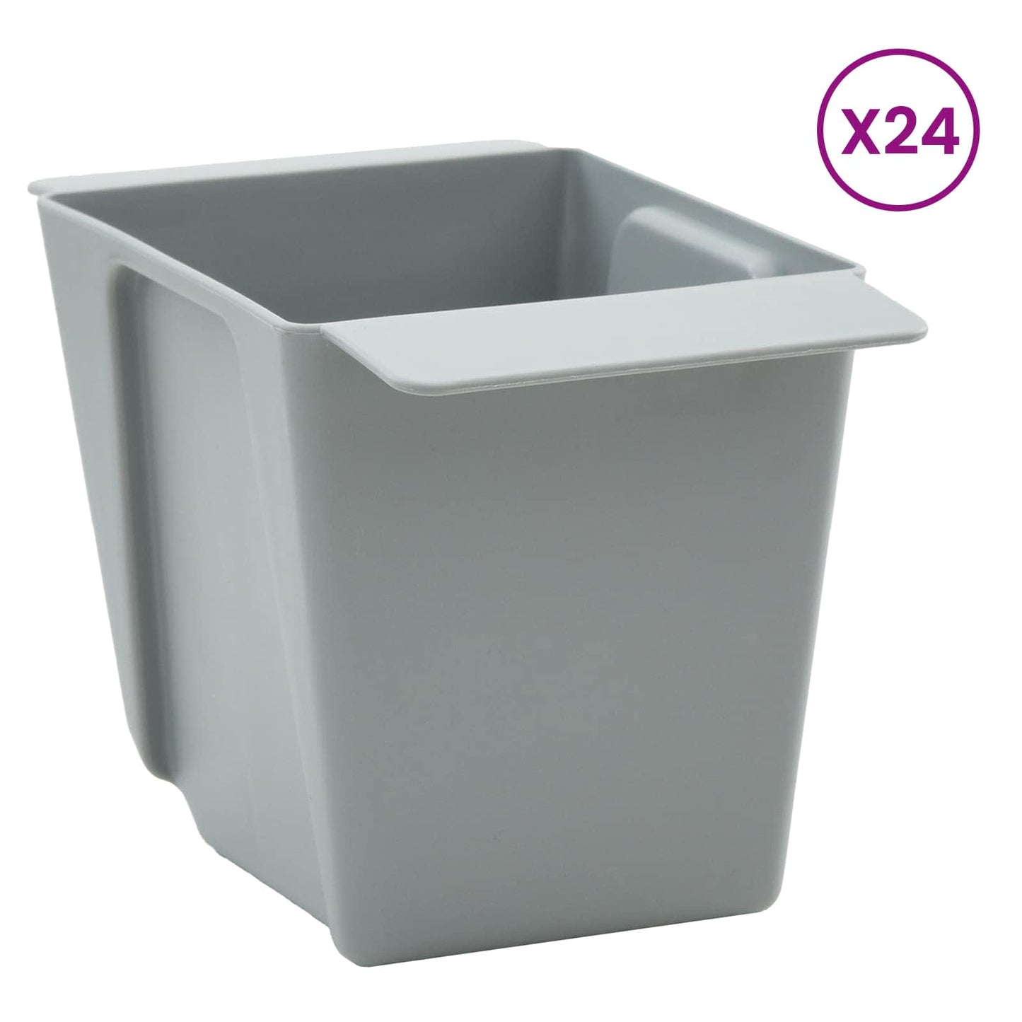 Flower Boxes for Euro Pallets 24 pcs Light grey