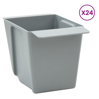 Flower Boxes for Euro Pallets 24 pcs Light grey