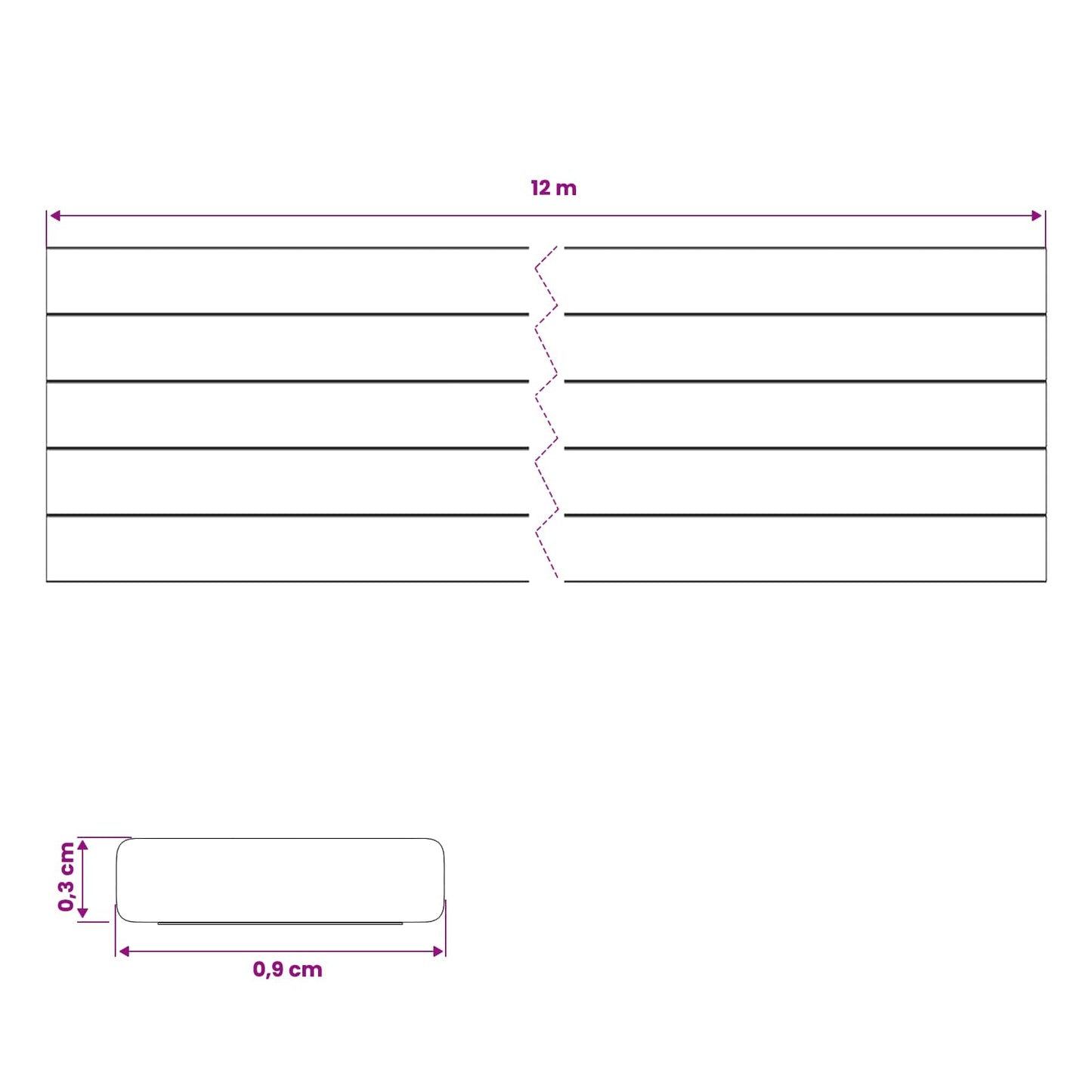 Self-Adhesive Window Seal White 9 x 3 mm 12 m EPDM Foam