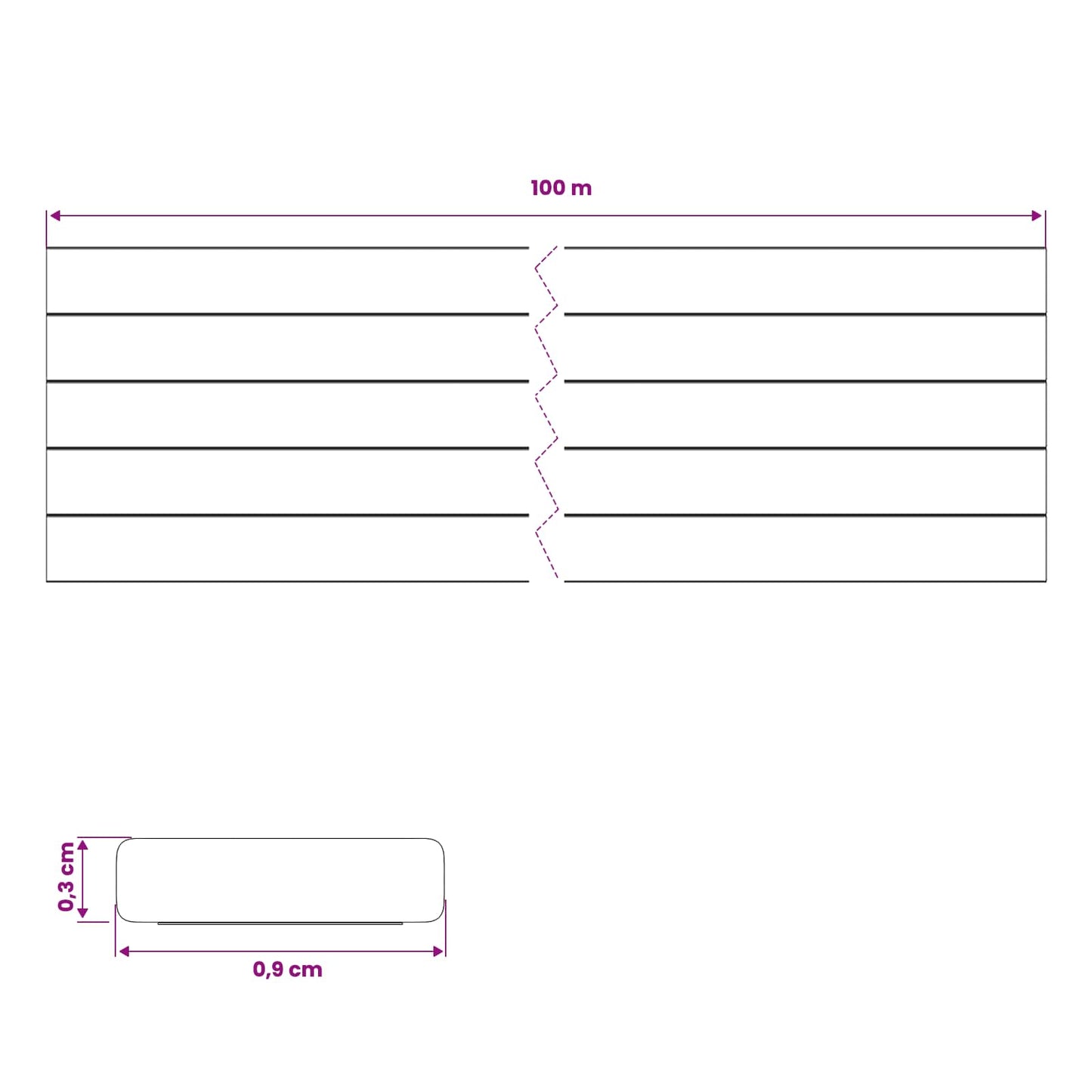 Self-Adhesive Window Seal White 9 x 3 mm 100 m EPDM Foam