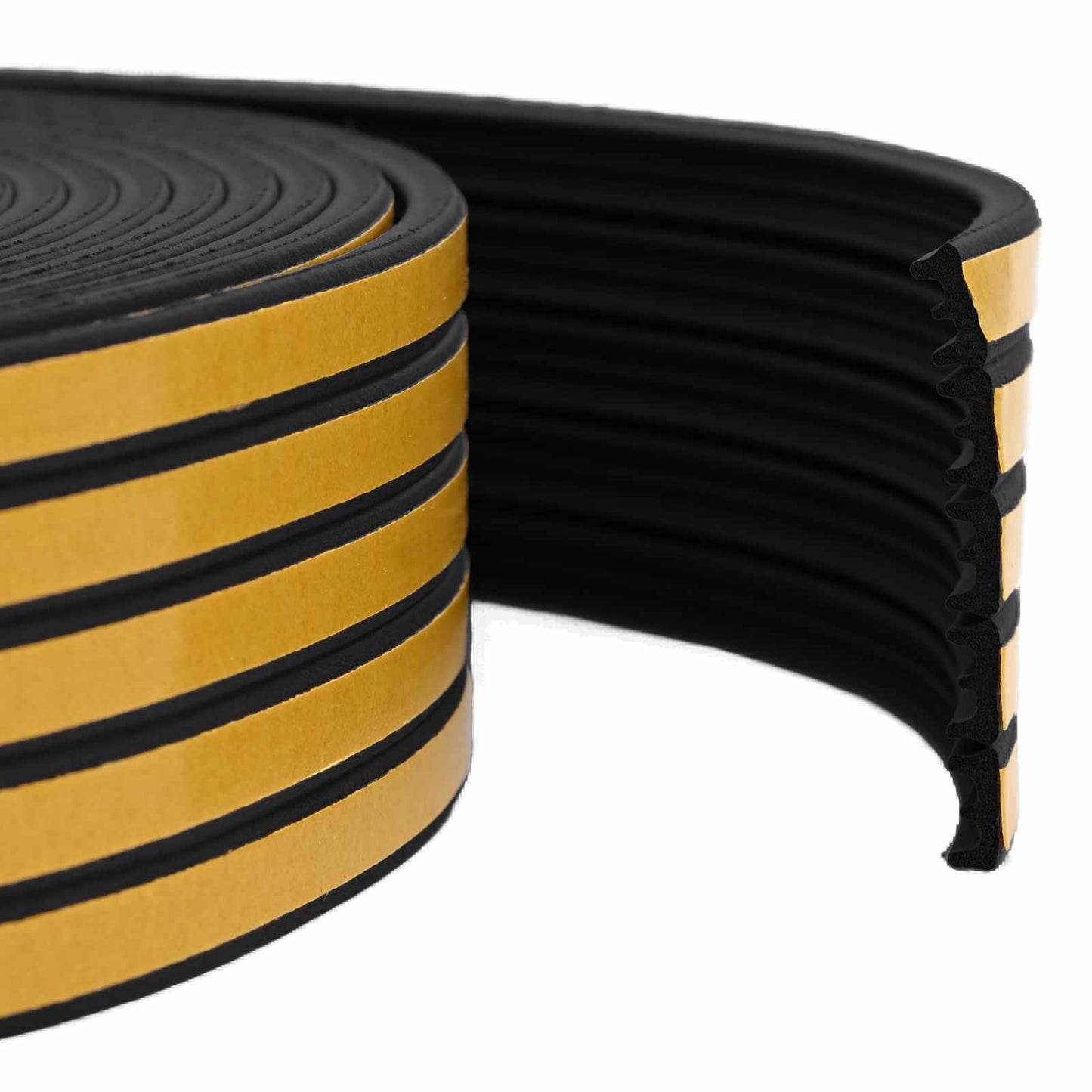 Self-Adhesive Window Seal Black 15 x 8 mm 12 m EPDM Foam