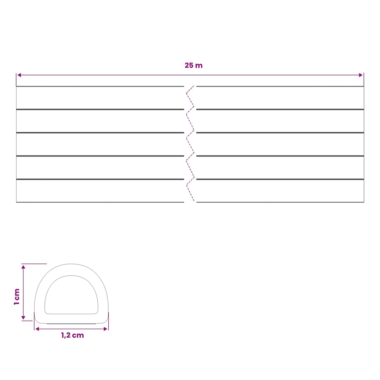 Self-Adhesive Window Seal White 12 x 10 mm 25 m EPDM Foam