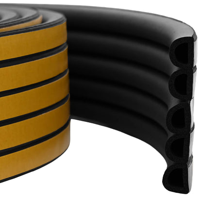 Self-Adhesive Window Seal Black 14 x 12 mm 25 m EPDM Foam