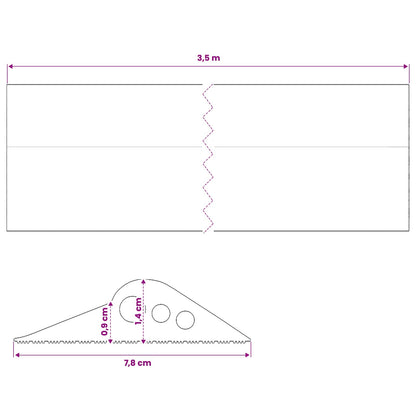 Garage Floor Seal Black 78 x 14 mm 3.5 m EPDM Rubber