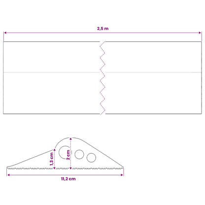 Garage Floor Seal Black 112 x 20 mm 2.5 m EPDM Rubber