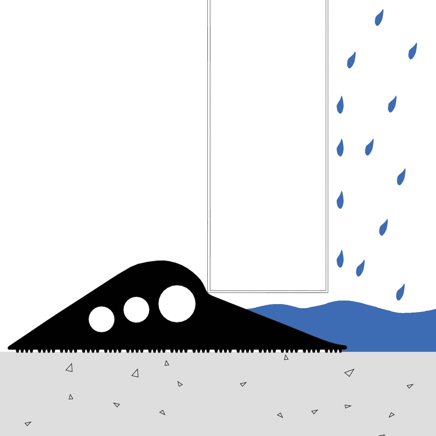 Garage Floor Seal Black 112 x 20 mm 8 m EPDM Rubber