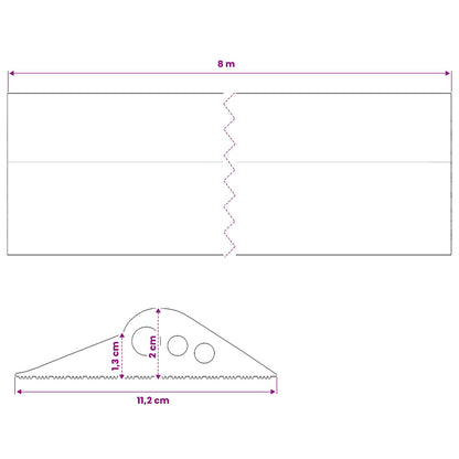 Garage Floor Seal Black 112 x 20 mm 8 m EPDM Rubber