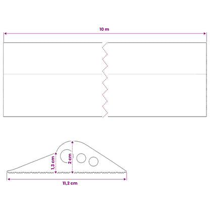 Garage Floor Seal Black 112 x 20 mm 10 m EPDM Rubber