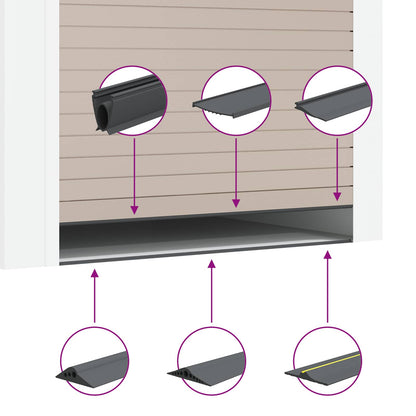 Garage Floor Seal Black 155 x 28 mm 2.5 m EPDM Rubber