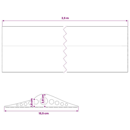 Garage Floor Seal Black 155 x 28 mm 2.5 m EPDM Rubber