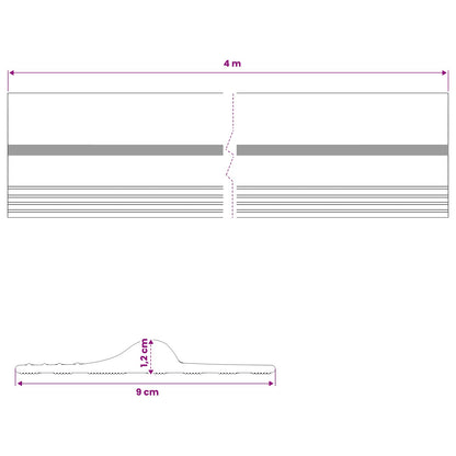 Garage Floor Seal Black and Yellow 12 x 90 mm 4 m PVC