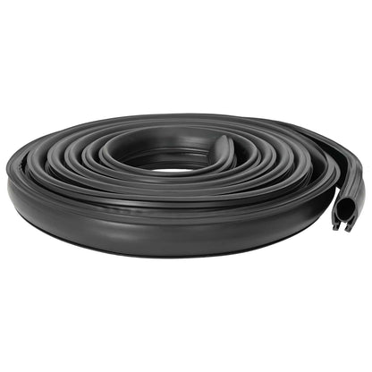 Garage Door Seal Black 41 x 33 mm 3 m PVC