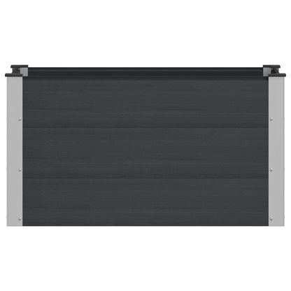 Garden Raised Bed Black 100 x 50 x 54 cm WPC and Aluminium