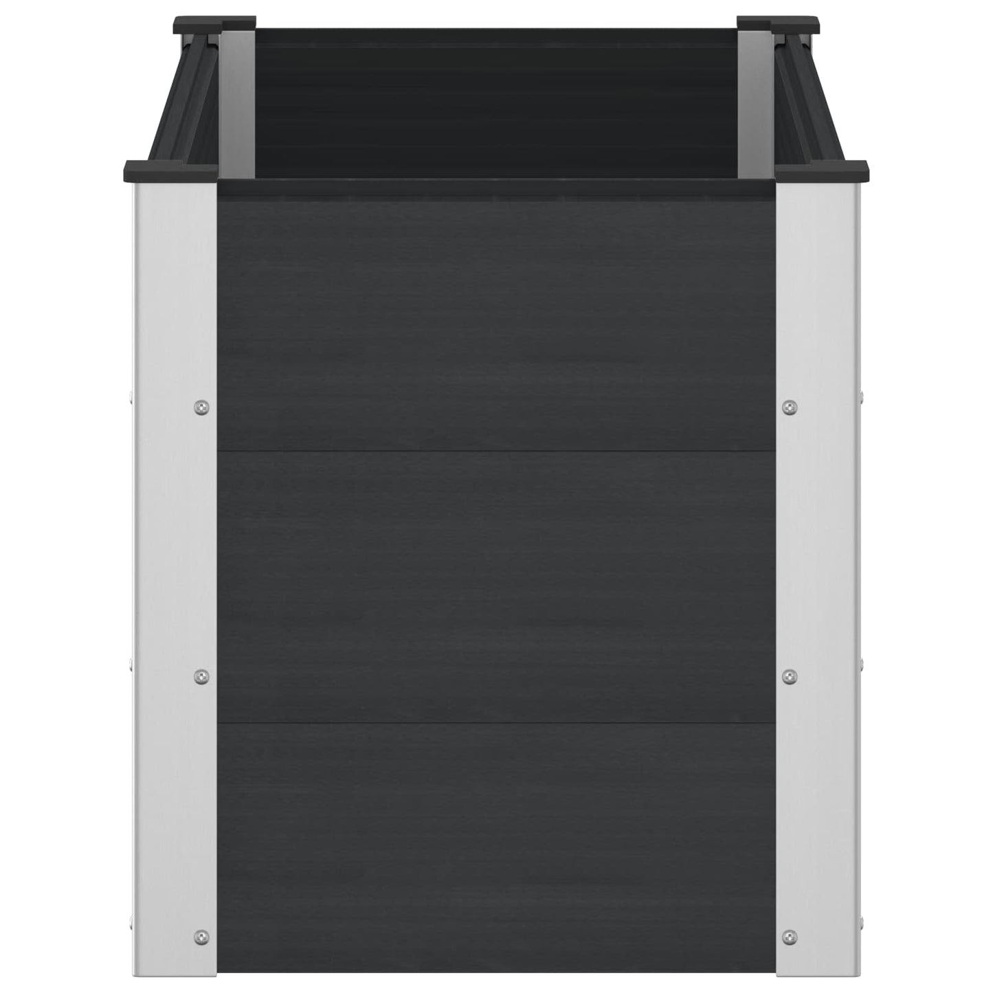 Garden Raised Bed Black 100 x 50 x 54 cm WPC and Aluminium