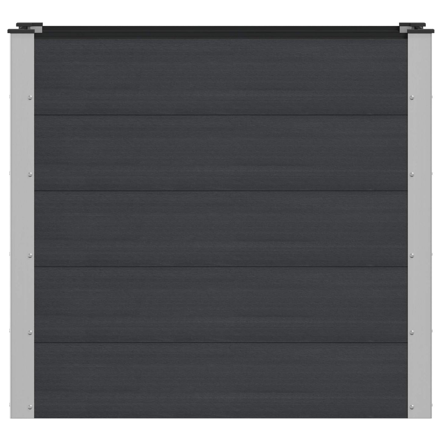 Garden Raised Bed Black 100 x 50 x 91 cm WPC and Aluminium