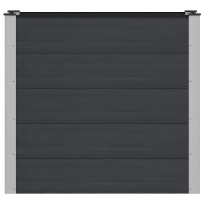 Garden Raised Bed Black 100 x 50 x 91 cm WPC and Aluminium
