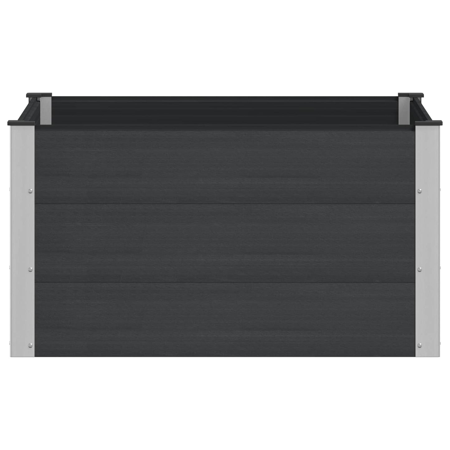 Garden Raised Bed Black 100 x 100 x 54 cm