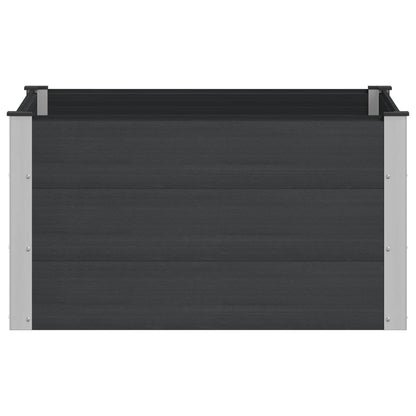 Garden Raised Bed Black 100 x 100 x 54 cm