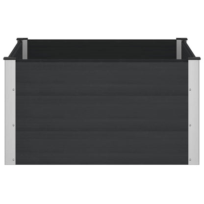 Garden Raised Bed Black 100 x 100 x 54 cm